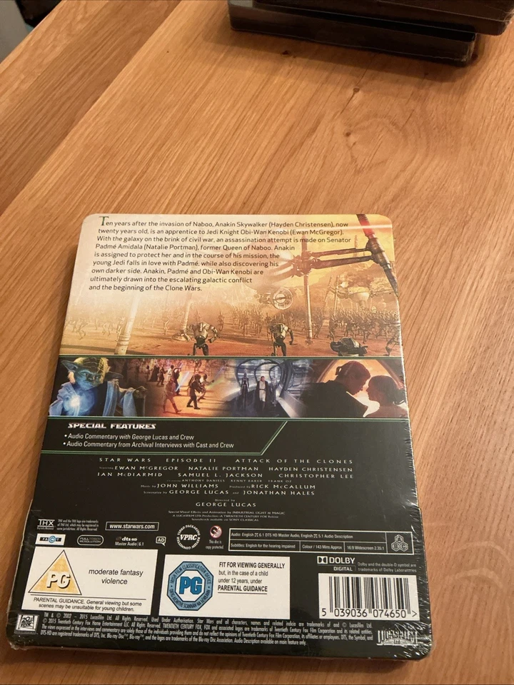 Star Wars Limited Edition Steelbook - Attack Of The Clones - Image 2 of 2