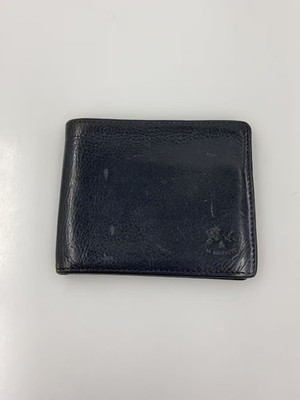 IL BISONTE Bi-fold Wallet Leather Black Men's | eBay