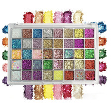 Glitter Palette, Ultra Shimmer Face Glitter Makeup Palette Chunky  Fine Pressed