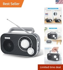 Portable AM FM Radio: Strong Reception  Loud Sound, Ideal for Seniors  Gifting