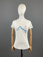 MONTURA White Big Logo Short Sleeve Outdoor Hiking Top T-Shirt Size S