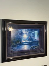 CHRISTIAN Riese LASSEN signed SERENITY AP 82/100 canvas Painting 44x33 RARE COA