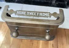 Vintage English Brass Coal Fireplace Fender Surround Hearth 16 7/8” L