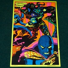 DOCTOR STRANGE MEETS ETERNITY 1971 THIRD EYE BLACK LIGHT POSTER GENE COLAN