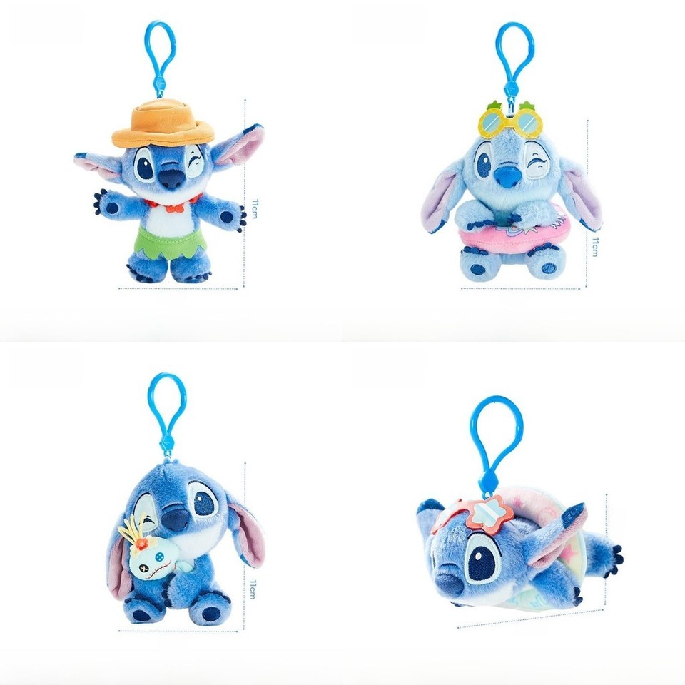 Llavero de felpa Stitch Summer Series con diseño de dibujos animados para niños y coleccionistas
