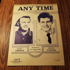 Any Time Sheet Music Recorded by Arnold Fisher Hill Range P/V/G