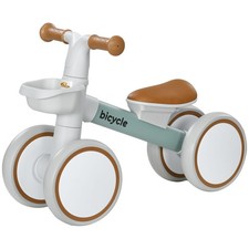Toddler Balance Bike Ages 1-3 Adjustable Seat Silent Wheels Green