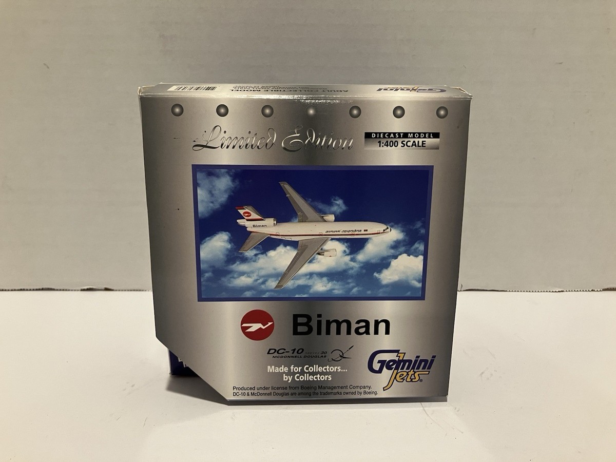 1:400 Gemini Jets BIMAN Douglas DC-10-30 S2-ACQI Ultra Rare Only