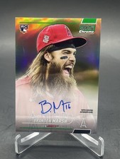 2022 Topps Stadium Club Brandon Marsh #271 Chrome Autographs RC /99 description 