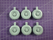 1/35 Scale Military Truck Resin Wheels 6pcs Off-Road Tires Upgrade French VAB