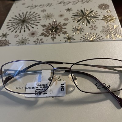 NEW DEA ANNIE RX Eyeglass Frames DE-02022 Purple Womens Rectangle 56-16-140  