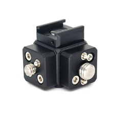 Multi-Hole Screws Adapter with Cold Shoe Mount with 1/4'' 3/8'' ARRI Thread Hole