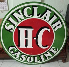 Sinclair Porcelain Enamel Heavy Metal Sign 30 Inches Double  Side