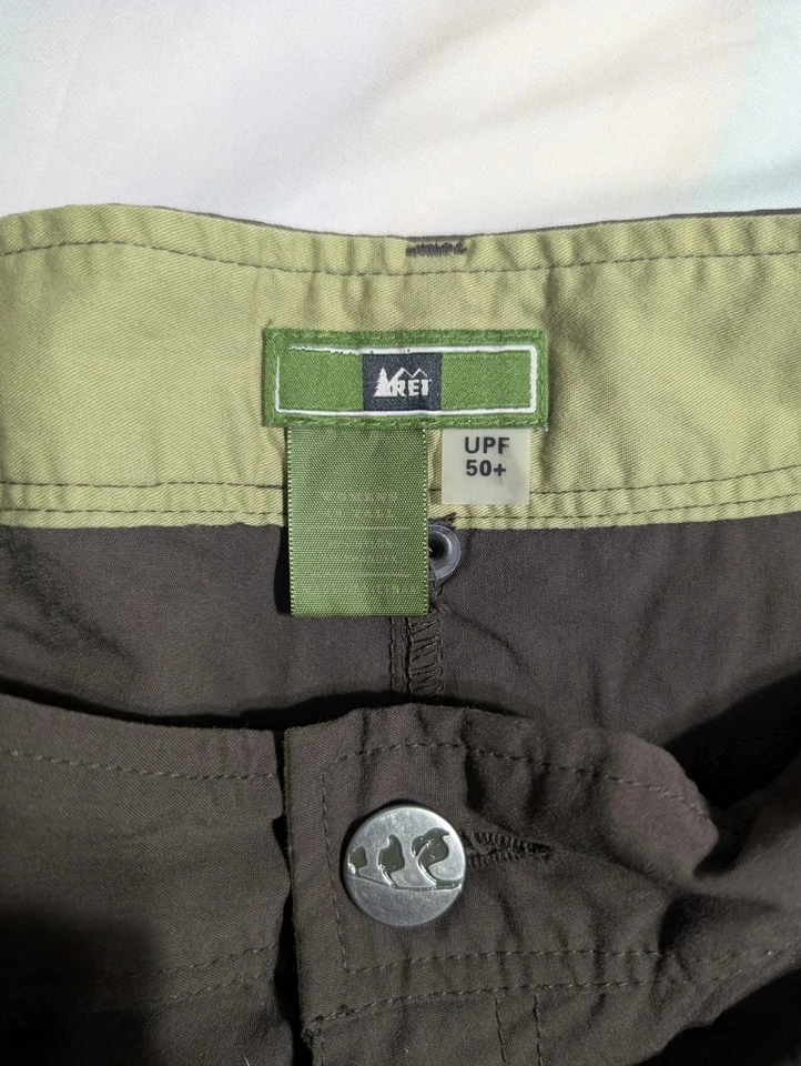 Calça de caminhada feminina REI Co-op 14L UPF 50+ marrom carga náilon trilha externa - Imagem 4 de 4