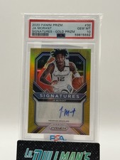 2020 Prizm Ja Morant Signatures Gold (7/10) PSA 10
