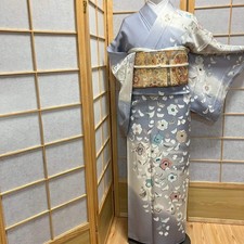6147 Japanese Kimono Vintage Womens Silk Fabric Robe Kimono only sold