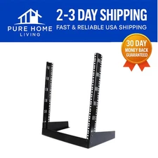 Compact 12U Open Frame Rack - Lightweight 19" 2 Post Design for Small Spaces