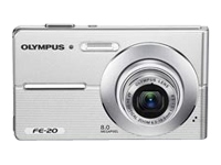 Olympus FE FE-20 8.0MP Digital Camera - Silver (226495) Charger Not Included