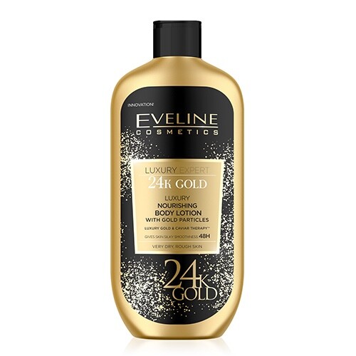 Eveline Luxury Nourishing Body Milk with Gold Particles Moisturizing Dry Skin - Image 7