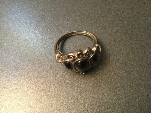 Avon Obsidian? Ring Size 9.5 Jewelry vintage 1 missing small stone - Picture 7 of 9