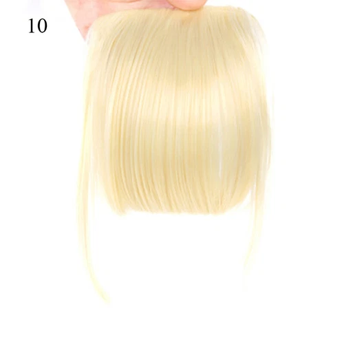 Hair Extension Clip In Fringe Bangs Thin / Thick Hair Neat Wispy Front Hairpiece - Picture 19 of 20