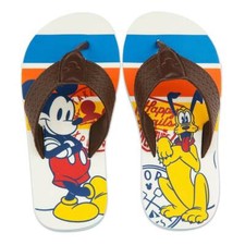 NWT Disney store Boy Mickey Mouse and Pluto Flip Flops Sandals Shoes