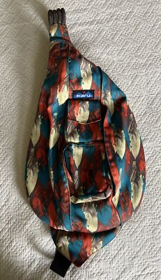 Kavu Rope Sling Crossbody Backpack Multicolor Feather Bag Hard To