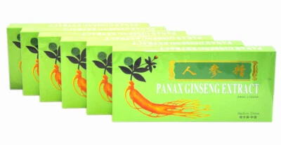 DALIAN YOUNG FOODS CO LTD Panax Ginseng Extract Oral Liquid 4500mg Improves Stamina & Memory x 6 Packs