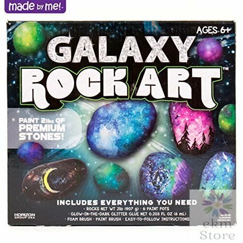 Rock Art How Paint Stellar Scene Paintbrush Foam Sponge Brush Ages 6 And Up Fun - Picture 11 of 11