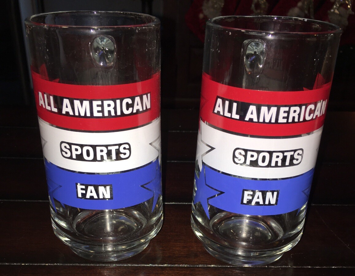 Set Of 2 Vintage 1983 AVON All American Sports Fan Mugs eBay