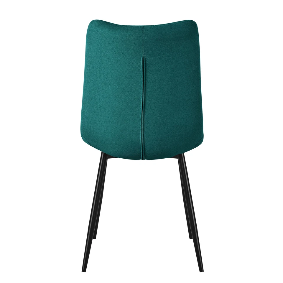 4x Sillas de comedor azul petróleo sillón tapizado acolchado para salón o cocina - Imagen 4 de 4