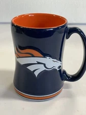 NFL Denver Broncos 14 oz Mug / Cup Boelter Brands Blue Orange White Ceramic 2012