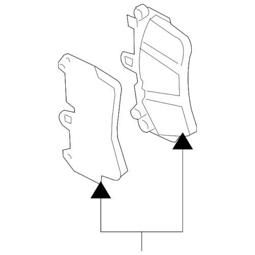Genuine Volkswagen 2006-2017 Touareg Base TDI Disc Brake Pad Set 7L6-698-151-J
