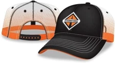 International Trucks Black & Orange Gradient Screen Print Mesh Snapback Cap/Hat