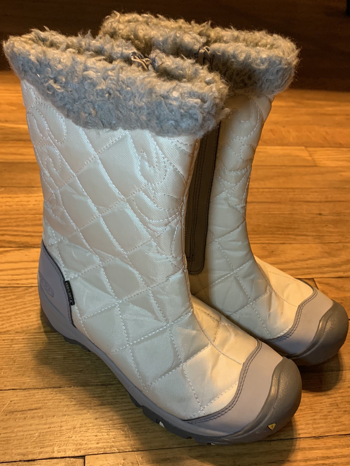 STIVALI INVERNALI DONNA TRAPUNTATI KEEN misura 6 5 bianco grigio