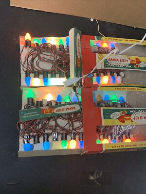 Vintage Santa Lights 25  Streamer set x 2 sets