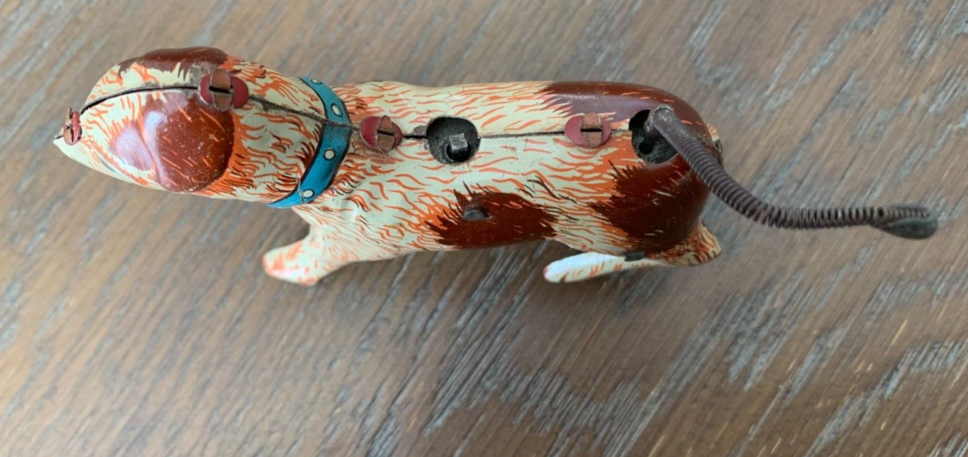 Rare 1940's Kuramochi WindUp Tin Dog Spinning Tail 4.5 Inch eBay