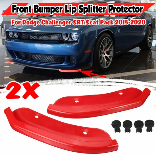 Front Bumper Lip Spoiler Splitter Guard for Dodge Challenger SRT HELLCAT 2015-21 - Foto 2 di 9