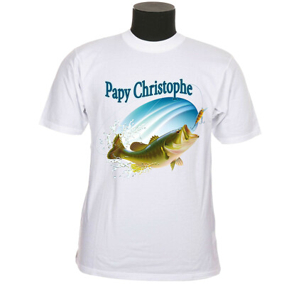T-shirt Personnalisé "Papy Chasseur" Avec Prénom Au Choix - Blanc - Homme - Neuf étiqueté