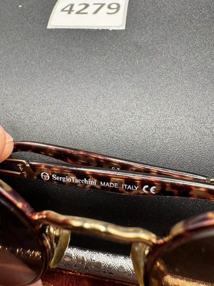 ВИНТАЖНЫЕ МУЖСКИЕ ДИЗАЙНЕРСКИЕ ОПРАВЫ SERGIO TACCHINI ST 1005 АНТИКВАРНЫЕ черепаховые 49-20 - Изображение 2 из 4