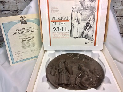 REBEKAH AT THE WELL RHODES STUDIO COLLECTORS PLATE RELIGIOUS CHRISTMAS