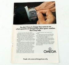 Montre Omega Megaquartz Temps Zone Annonce Vintage – 1975