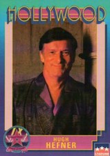 Hugh Hefner Playboy Magazine, Hollywood Walk of Fame Trading Card - NOT Postcard