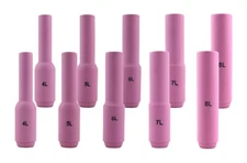 Long Alumina Nozzle Cups for TIG Torches Series 17/18/26 with Standard Set-Up