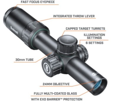 Bushnell Prime Black Scope 1-4x24 30MM
