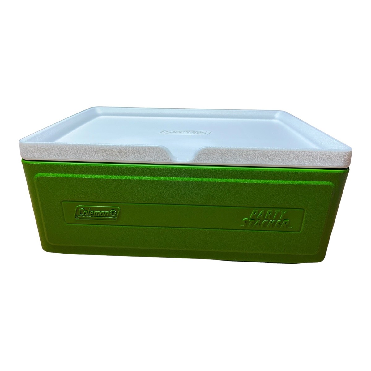 COLEMAN Party Stacker Cooler 7 Up Slimer Lime Green 24 Cans Ice