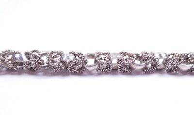 Vintage Bracelet Multi Link Round & Rope Links 925 Sterling