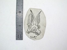 vtg 1960s 70s Tattoo acetate stencil Pop Culture Rick Griffin eyeball v3 MX