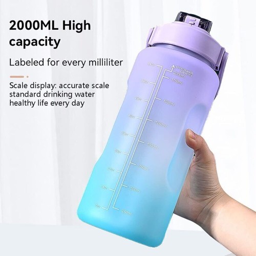 Sports Water Bottles with Straw - Gym & Travel, Leakproof, BPA-Free 1 & 2 Litre - Picture 28 of 32