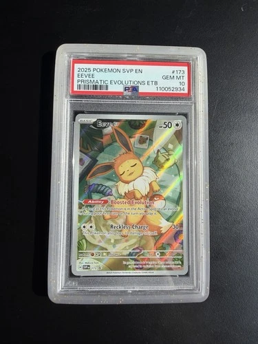 PSA 10 Eevee Prismatic Evolutions ETB Promo #173 SVP-173 Gem MinT Pokemon TCG